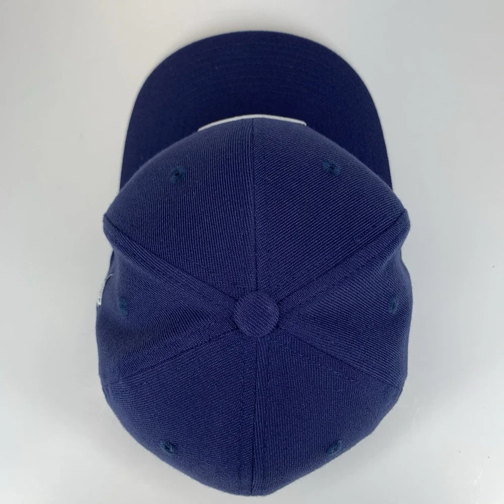 Open Road Ahead Patch Hat Blue Branded Bills S-M Flexfit Stretch Baseball Cap